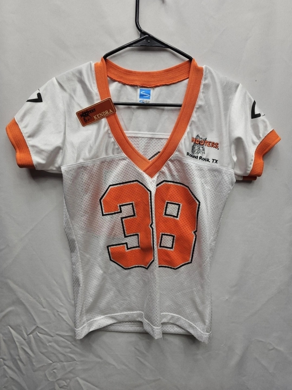 Y2K Vintage Hooters Round Rock TX Authentic Football Jersey 38 Women's Halloween